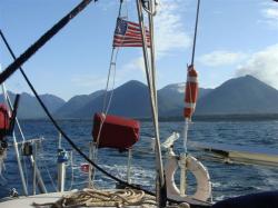 Sailing along the west coast of Vancouver Island, BC